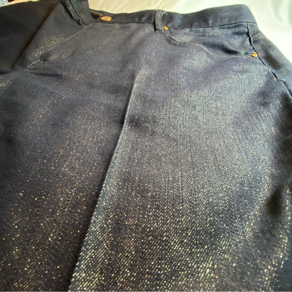 DONATED 🛑Ralph Lauren Dark Navy with gold thread Jeans. Sz16. - Picture 10 of 11